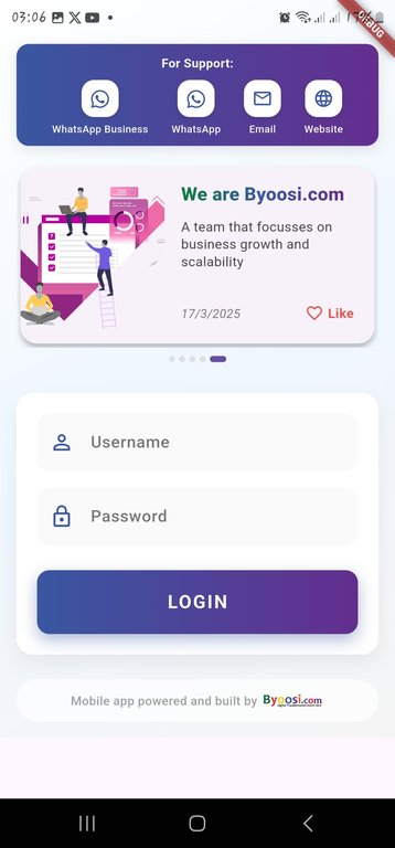 ERPNext Mobile App Login Screen