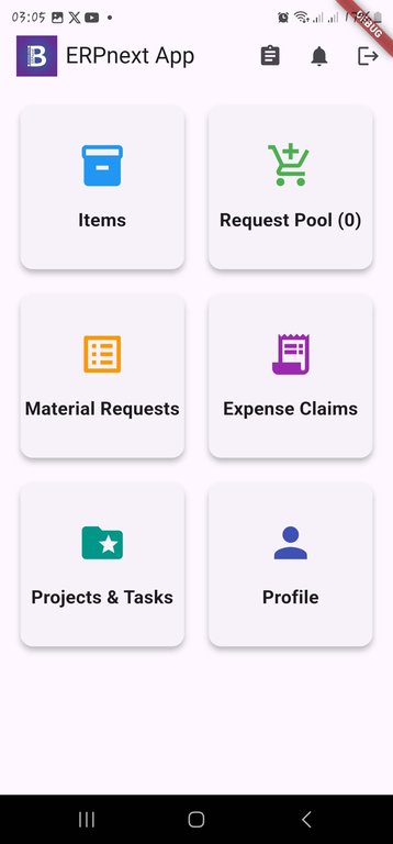 ERPNext Mobile App Dashboard